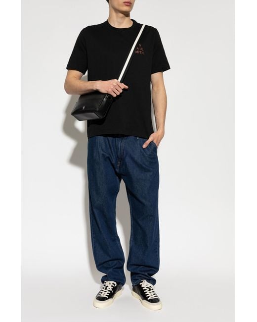 Paul Smith Black T-Shirt With Print for men