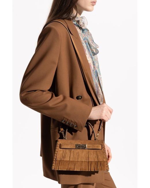Tory Burch Brown Handbag 'Lee Radziwill Petite'