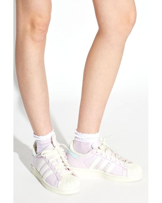 Adidas Originals White Sports Shoes 'Superstar Ii W'