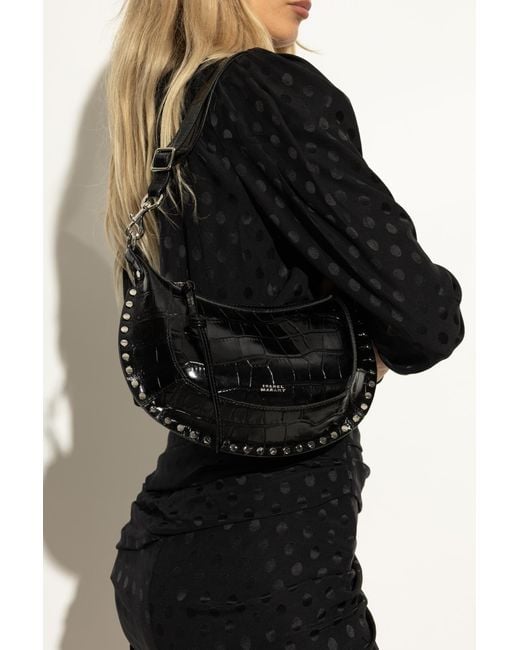 Isabel Marant Black Shoulder Bag "Oskan Moon"