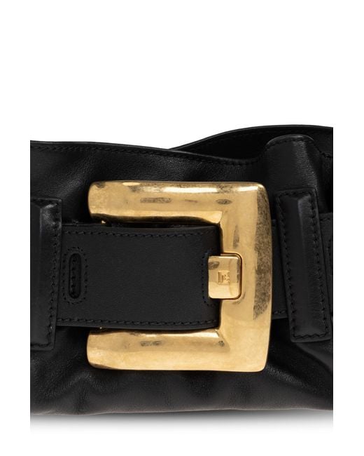 Balmain Black Shoulder Bag "Anthem Mini"