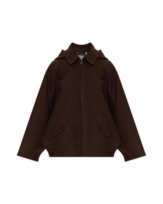 Burberry Brown Wool Jacket "Vauxhall"