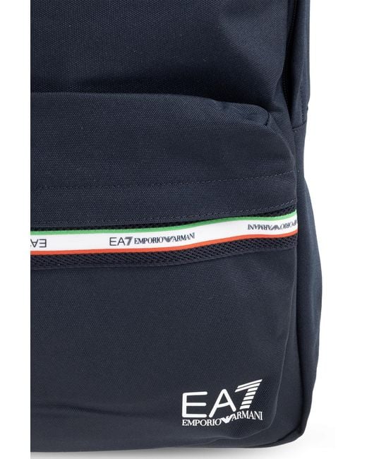 EA7 Blue Backpack With Logo