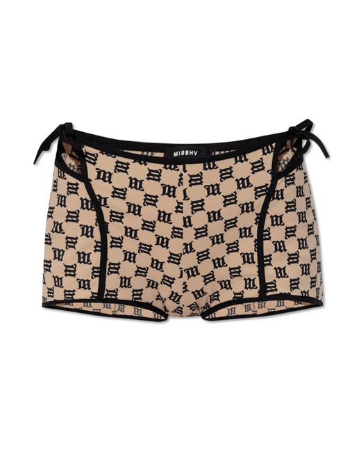 M I S B H V Black Monogram Shorts