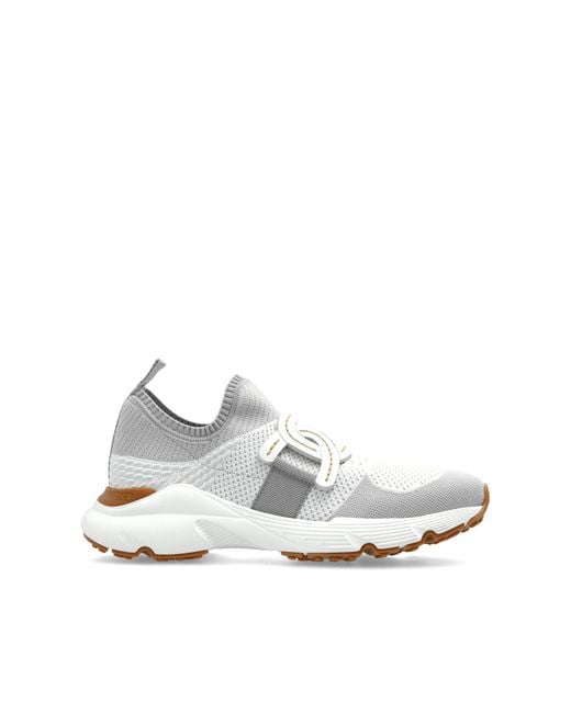 Tod's White Sneakers With Logo