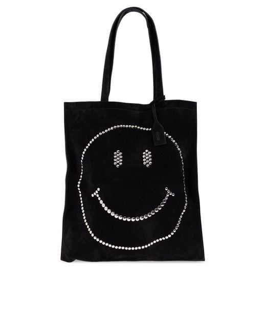 Moschino Black Shopper-Type Bag From The "Smiley" Collection for men
