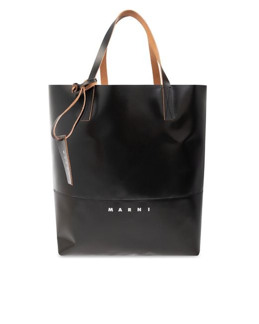 Marni Black 'Tribeca' Shopper Bag for men