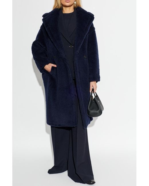 Max Mara Blue Fur Coat "Tedgirl"