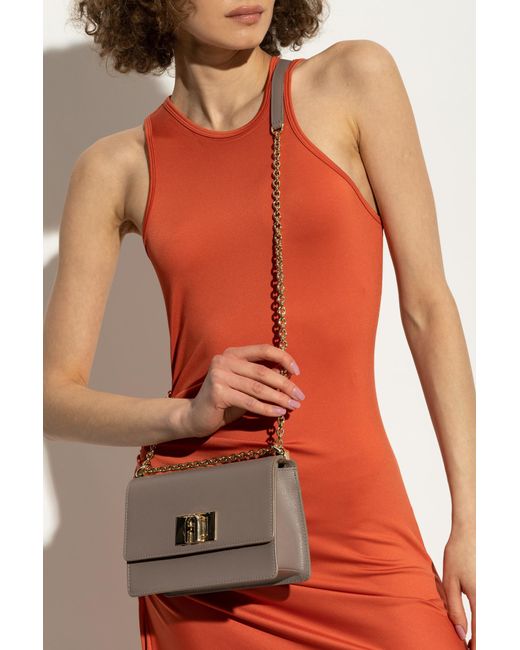 Furla Gray Shoulder Bag 1927 Mini