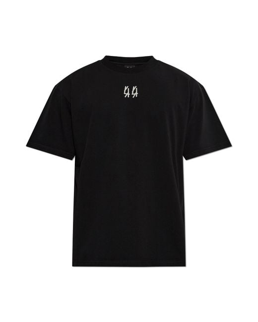 44 Label Group Black T-Shirt With Print for men