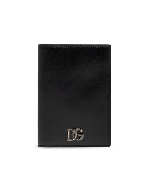 Dolce & Gabbana Black Leather Document Holder for men