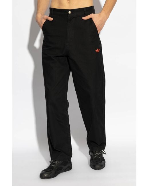 Adidas Originals Black Wide Trousers for men