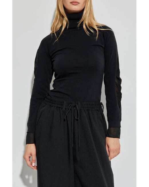 Y-3 Black Long Sleeve Turtleneck