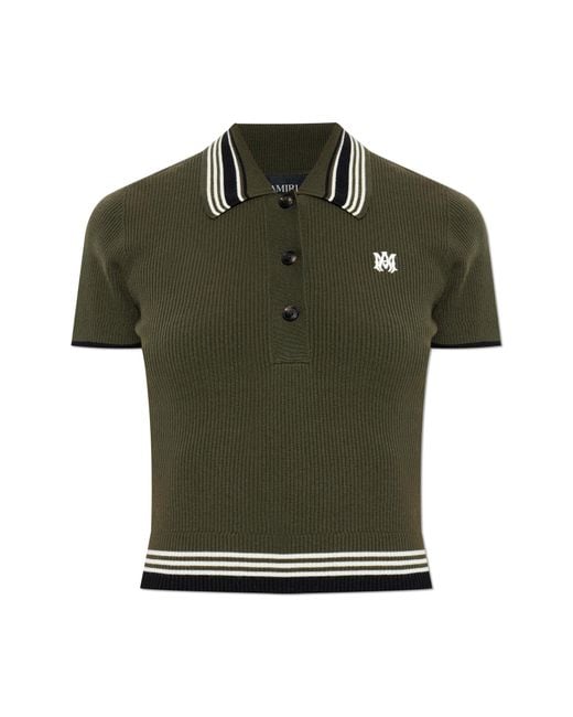 Amiri Green Wool Polo