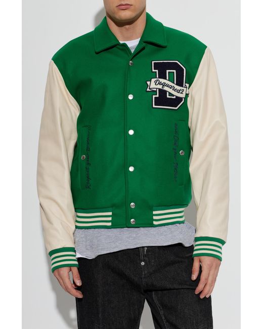 DSquared² Green Bomber Jacket for men