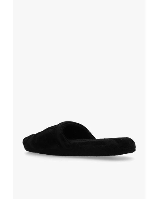Versace Black Slides With Logo for men