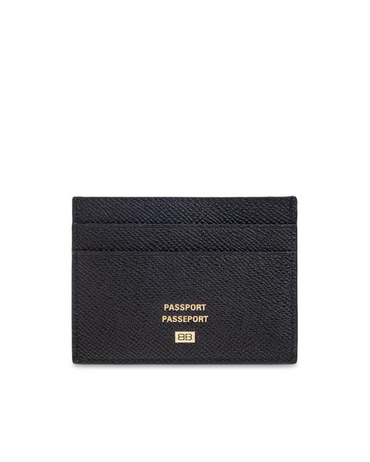 Balenciaga Black Card Holder Case for men