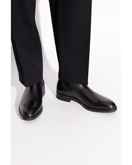 Paul Smith Black Leather Chelsea Boots for men