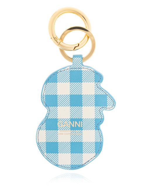 Ganni Blue Keychain