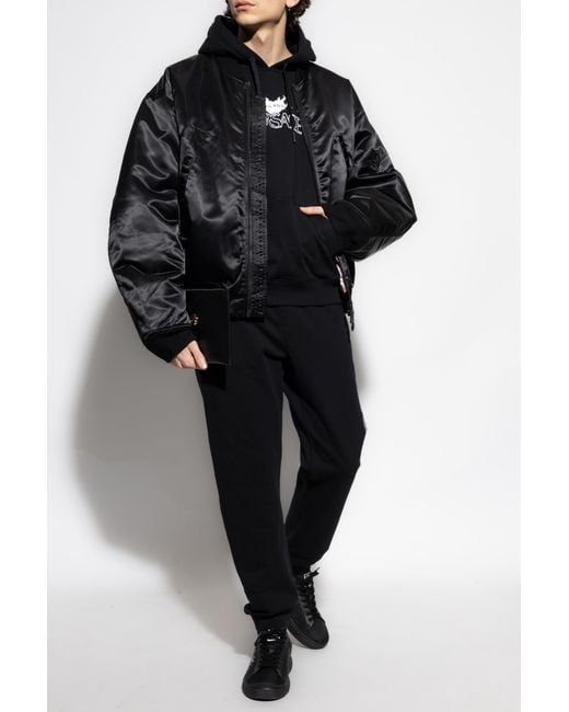 Versace Black Sweatpants With Logo for men