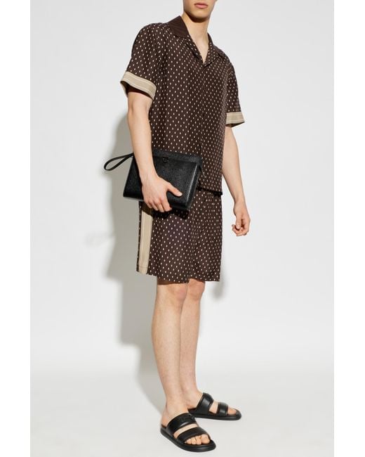Ferragamo Brown Silk Shirt for men