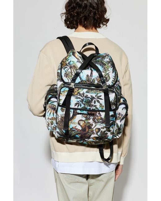DSquared² Black Backpack With Logo for men