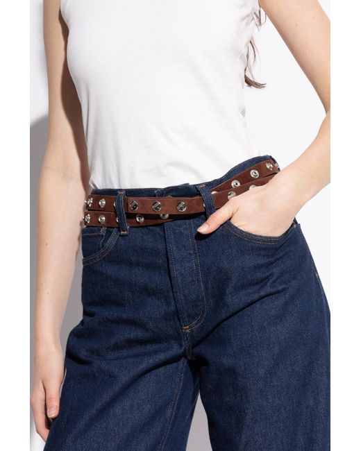 The Attico Brown Leather Belt