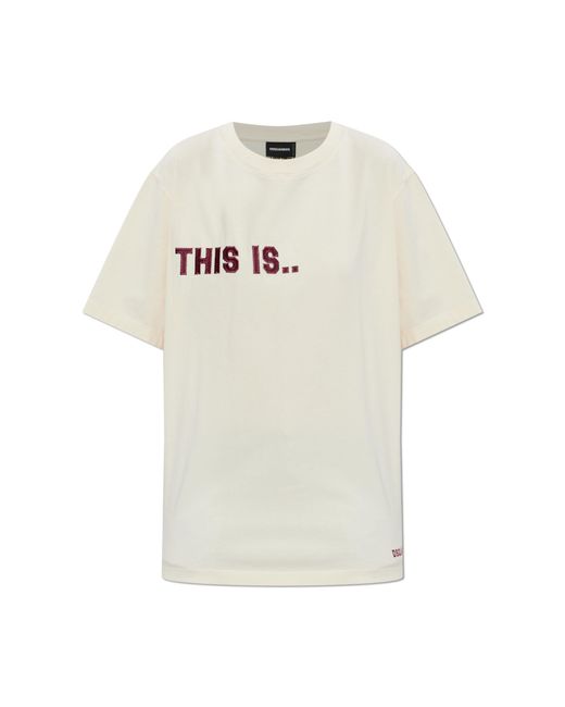 DSquared² White T-Shirt With Print