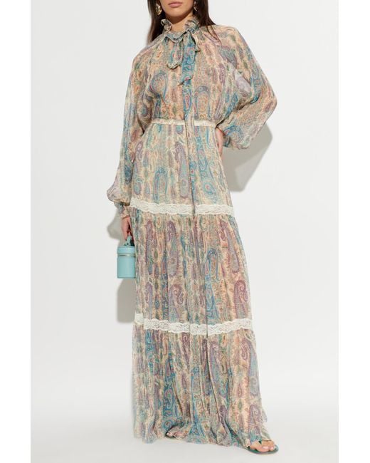 Etro White Skirt With Lace Inserts