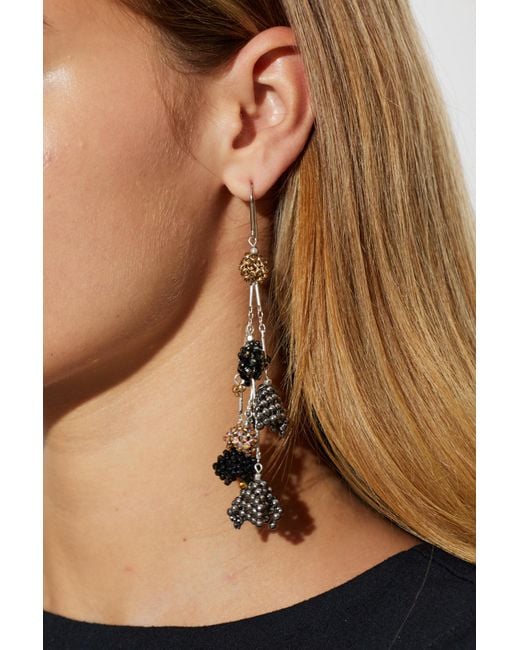 Isabel Marant Metallic Earrings With Crystals