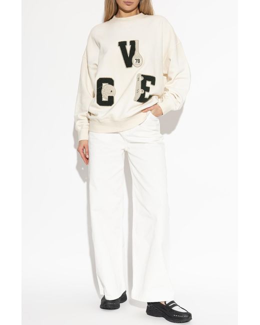 Golden Goose Deluxe Brand Natural Sweatshirt With Patches
