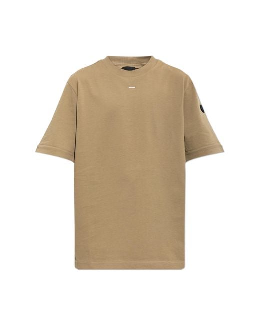 Moncler Natural T-Shirt With Logo for men