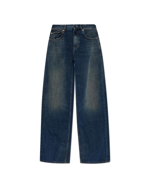 Balenciaga Blue Wide-Leg Jeans