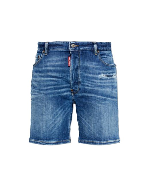 DSquared² Blue 'Marine' Denim Shorts for men