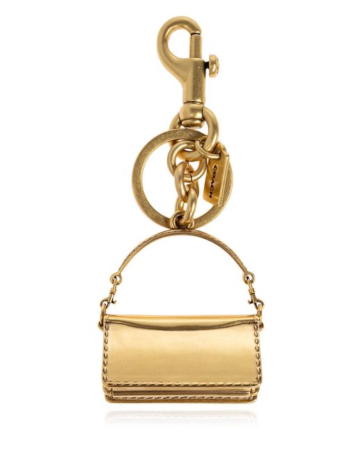 COACH Metallic Brass Keychain