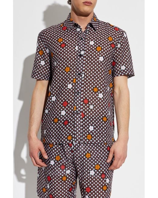 MM6 by Maison Margiela Red Shirt From The 'Beachwear' Line for men