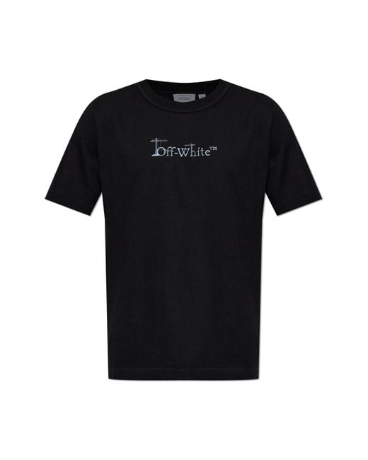 Off-White c/o Virgil Abloh Black T-Shirt With Logo for men