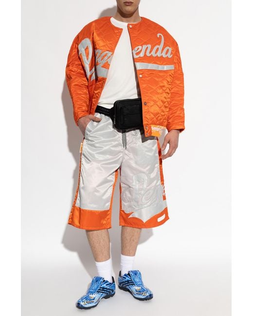 PDF Orange Quilted Jacket for men