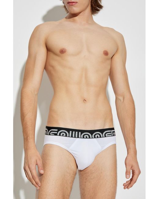 DSquared² Black Briefs With Logo for men