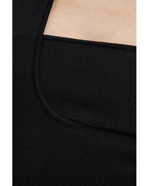 Courreges Black Bodysuit With Straps