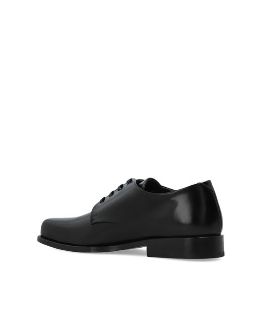 AMI Black Leather Shoes for men