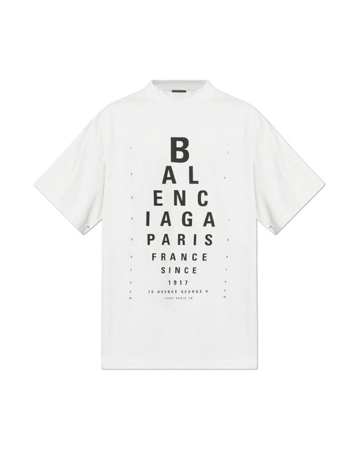 Balenciaga White T-Shirt With Logo for men