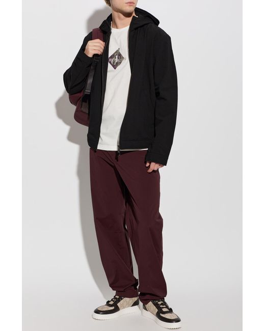 Emporio Armani Purple Loose-Fit Pleated Trousers for men
