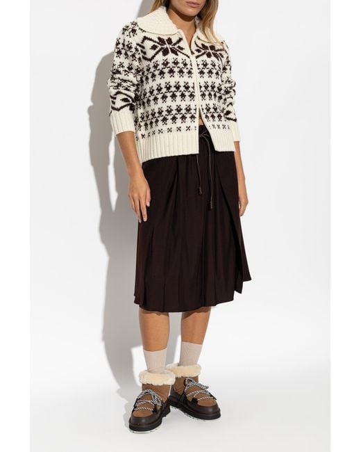 Moncler Black Wool Skirt