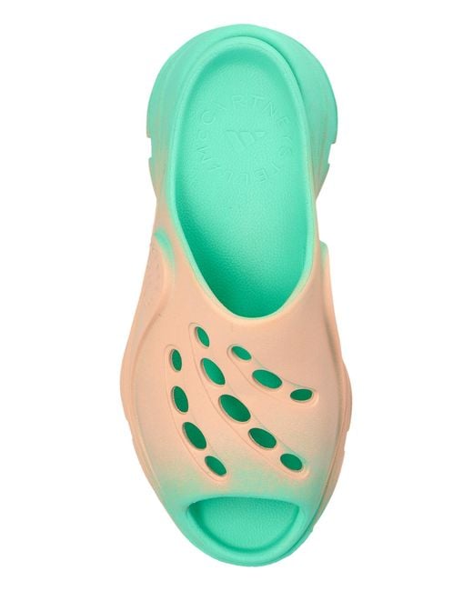 Adidas By Stella McCartney Green Platform Flip-Flops