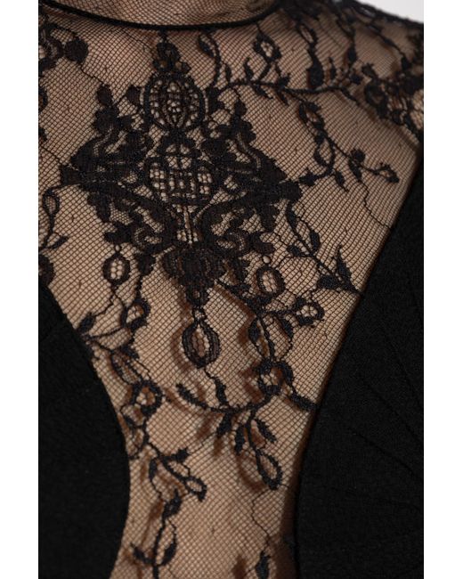 Givenchy Black Dress With Lace Inserts