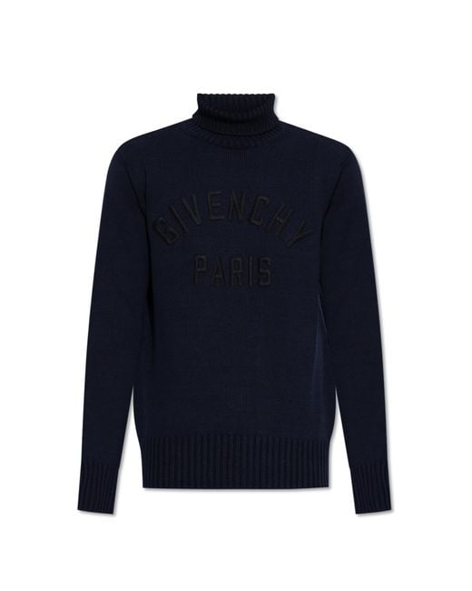 Givenchy Blue Wool Coat for men
