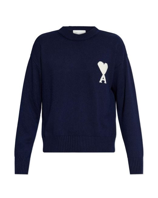 AMI Blue 'Oversize' Type Sweater for men