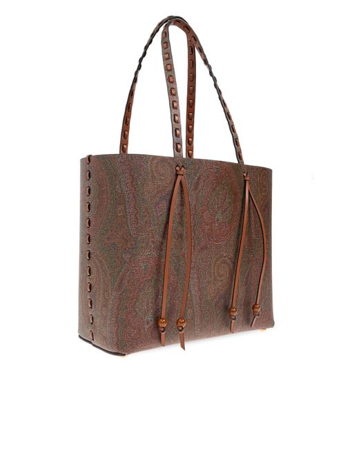 Etro Brown Shopper-Type Bag