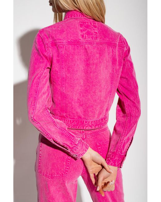 Michael kors pink denim jacket sale